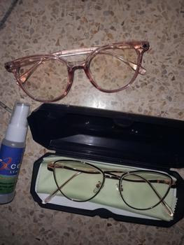 Product Review of (BELI1 GR4T1S 1)FRAME KACAMATA BESI CAT EYE QINAN SERIES Bluecromic Frame Perempuan Antiradiasi Blueray Cewek Lensa Photocromic Glasses Eyewear from l**z 2