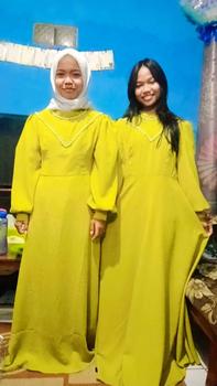 Product Review of claudy dress satin premium - gaun pesta muslimah gaun kondangan dress wanita muslimah dress kondangan lamaran terlaris Nyaman from W**i 0