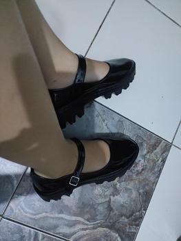 Product Review of Sepatu loafers wanita sepatu Loly MJ Hitam Putih Shoes Sandal Sendal fantofel  korea from J**J 2