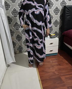 Product Review of COD DASTER GAMIS RAYON LENGAN PANJANG JUMBO LD 120 Dress Muslim Bunga Ibu from c**e 1