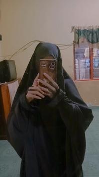 Product Review of French Khimar tangan Renda syari Bahan Wolfis Malebbii Wardrobe hitam jilbab muslim  panjang  karet instan from u**a 0