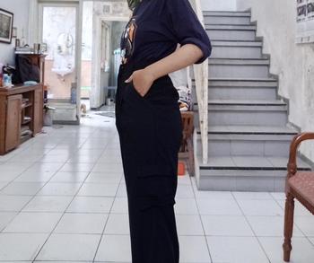 Product Review of SIVALI Bonnie Cargo Pants - Highwaist Loose Cargo - Celana Kargo Wanita - Baggy Pants Panjang Polyester Kulot Casual Hitam Kantor Kantor Formal Kerja Kerja Kerja Basic Karet from s**t 2