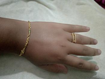 Product Review of gelang padi rantai awet pakai harian Kuning Perhiasan from y**9 0