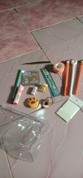 Product Review of Pouch Set alat tulis viral alat-alat sekolah aesthetic Pulpen pensil penggaris dll Penghapus Rautan Stationery from -**s 0
