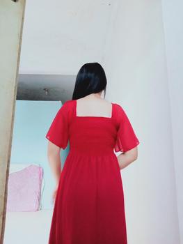 Product Review of KC - Malika Midi Dress - 2 Size - Square Neck Chiffon ada furing from ** 2