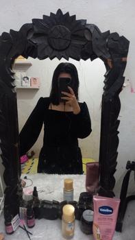 Product Review of Kemeja lengan panjang retro fashion korea atasan off-shoulder beludru hitam wanita blouse baju atasan wanita velvet top crop from v**d 0