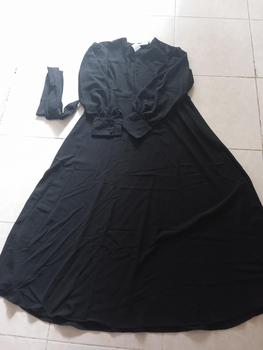 Product Review of READY STOCK GAMIS AIRFLOW LENGAN BALON SIZE XL LD 120 crinkle muslim dress Wanita Panjang from v**y 1