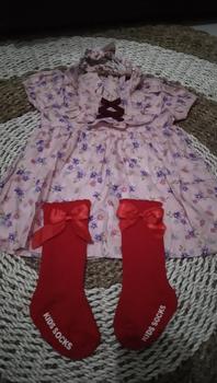 Product Review of Dress bayi 0 6 12 bulan set sepatu bandana / bonnet Setelan Baju bayi Perempuan Katun Pakaian anak Cewek from n**i 0