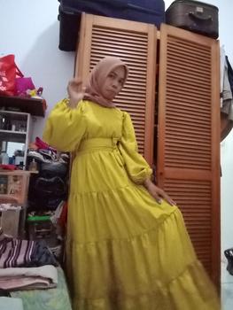 Product Review of DRESS NABILLA BY HAURA DRESS KATUN Wanita Toyobo Karet Casual Busui Balon from y**i 0