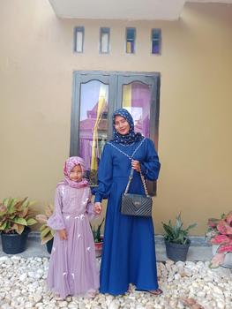 Product Review of claudy dress satin premium - gaun pesta muslimah gaun kondangan dress wanita muslimah dress kondangan lamaran terlaris Nyaman from t**i 0
