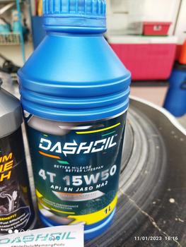 Product Review of DashOil 4T Semi Sintetik 15W50 API SN JASO MA2 1 LITER from e**🎣 0