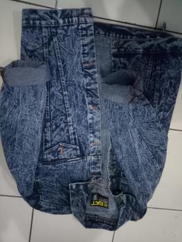 Product Review of Jaket Jeans Pria Denim Jacket Distro Full Printing Motif Polos from r**e 1