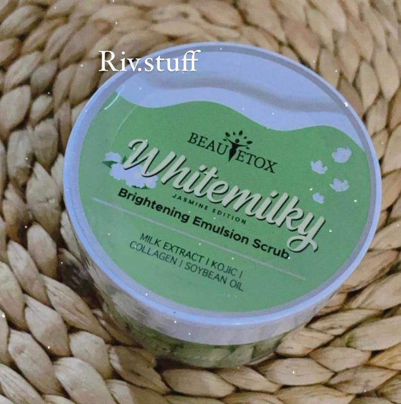 BPOM- Scrub beautetox/ Whitemilky Jasmine scrub/ Chocowhite Body Scrub/Whitemilky Brightening Scrub 3