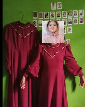 Product Review of claudy dress satin premium - gaun pesta muslimah gaun kondangan dress wanita muslimah dress kondangan lamaran terlaris Nyaman from r**i 0