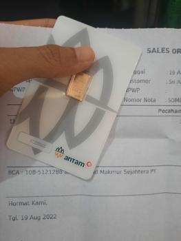 Product Review of Logam Mulia Antam 1 Gr Sertifikat Press from Y**. 1