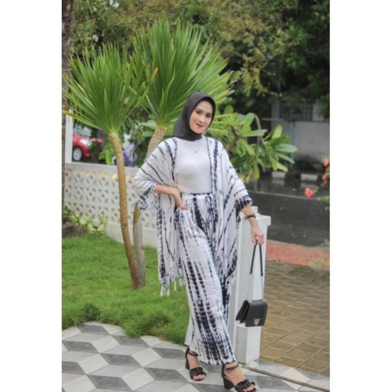 Setelan Lilit Wanita Outer Mix Celana Kulot Wanita 5