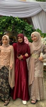 Product Review of Nikita Dress Queenbee Fashion Gamis Muslim Wanita Pesta Kondangan Bridesmaid Wisuda Brukat Tile Bordir Motif Payet Mutiara from S**t 0