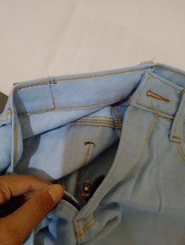 Product Review of HTM - Hight waist Loose Jeans Hangover Celana Panjang Jeans Wanita Jumbo Bawahan from M**i 0