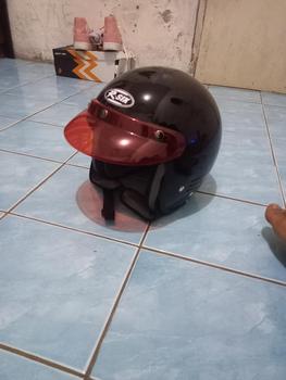 Product Review of Helm Bogo Polos Pria Wanita  Hijab Friendly Terbaru Retro Pet SNI Kaca Motorcycle from y**c 0