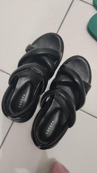 Product Review of LAPEPA YUK - Sepatu Sandal Wanita Wedges VIVIAN Model Silang dua Tali Strap Belakang Hak Tinggi Sole 3 cm Spatu Sendal Gunung Cewek  Size 36 37 38 39 40 41 Warna Hitam Black Kekinian Premium Terbaru Shoes Ori Original Mall Official Store Promo from G**a 0