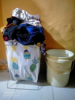 Product Review of Dejavu Laundry Bag Keranjang Baju Lipat Tempat Pakaian Kotor Laundry Basket Tempat Cucian Baju Penyimpanan Mainan Anak Serbaguna HSB217 from W**a L**i 0