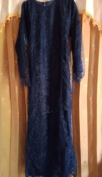 Product Review of Gamis Farah / Maxi brukat / Muslim Wanita  Tile  Mutiara  Dress   Karet  Pesta  Mewah  Dalaman  Fit UK L DAN XL Kondangan Coklat Brokat Gaun from A**a O**a 0