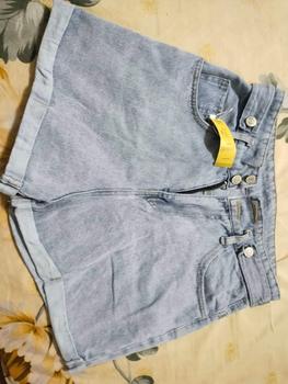 Product Review of Quần short jean nữ lưng cao, quần đùi jean cạp cao ống rộng sắn gấu BORAM SG Pants Women from k**1 1