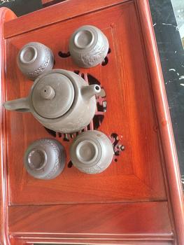 Product Review of Khay Trà Cuốn Thư Gỗ Hương - Ý Nghĩa Vạn Thọ Vô Cương(Tặng khay inoc hứng nước) from A**N T** T** 0