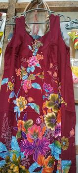 Product Review of Kencana Ungu Daster 40 KUB Label Biru | Daster Tangan Pendek Di Bawah Lutut Leher Bergelombang 3 Kancing Depan Batik Busui from R**a S**a ** H**k 1