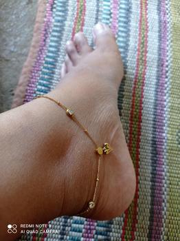 Product Review of Flexion - Gelang Kaki Wanita Lucia - Titanium Anti Karat/Hitam/Luntur - Aksesoris dan Perhiasan Fashion Korea Aesthetic Anklet Gold from O** 0