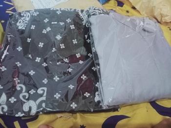 Product Review of COUPLE GAMIS ALL SIZE KEMEJA PENDEK BALOTELLI SILVER from f**a 0