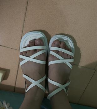 Product Review of Dép nữ xỏ ngón hai quai khóa vuông 3 MÀU TRẮNG ĐEN BE( Form chuẩn) DéP Shoes Nhung Jean from 𝑃**𝑚 𝑇**𝑔 𝐻**𝑢 1