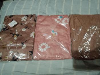 Product Review of Paket 3pcs Daster Kimono Long Busui Motif Belah Samping Panjang Bumil Katun Rayon from p**🌷 0