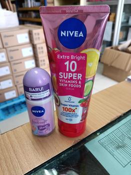 Product Review of NIVEA Body Care Package - Extra Bright 10 Super Vitamins + Shaveless Deodorant - Mampu  Mencerahkan Ketiak dan Melembutkan Kulit from c**6 0