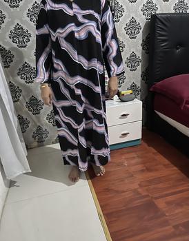 Product Review of COD DASTER GAMIS RAYON LENGAN PANJANG JUMBO LD 120 Dress Muslim Bunga Ibu from c**e 0