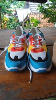 Product Review of Larocking - Zavyr Biru Kuning | Sepatu Sneakers Running Gym Shoes Abu Outdoor from L**6 0