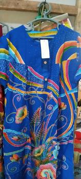 Product Review of Kencana Ungu Daster 40 KUB Label Biru | Daster Tangan Pendek Di Bawah Lutut Leher Bergelombang 3 Kancing Depan Batik Busui from R**a S**a ** H**k 2