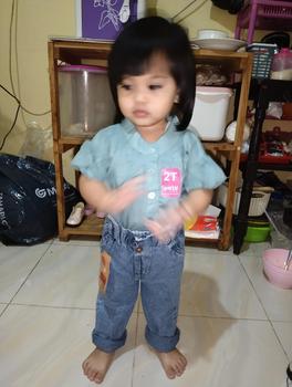 Product Review of CURLY BLOUSE - ATASAN ANAK PEREMPUAN KANCING DEPAN from Y**🐰 0