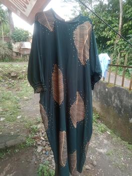 Product Review of Gamis Kaftan Daunda Jumbo Alsize Rayon Premium ld 150 muat bb sampai 125 kg formal muslim Nyaman Panjang from R**i 0