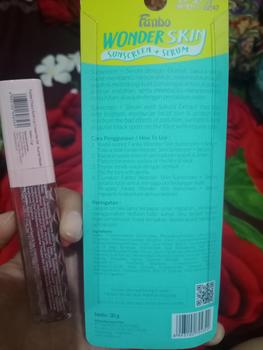 Product Review of Fanbo Wonder Skin Sunscreen & Serum - SPF 50 PA ++++ 30gr - Sunscreen Wajah  no Paraben - Tekstur Ringan - Tidak Lengket - Melembabkan - Semua Jenis Kulit - Mencegah Penuaan Dini -kulit Glowing dan terbebas dari Sinar UV dengan ketahanan 8 jam from a**n 1