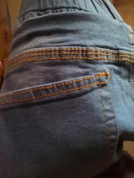 Product Review of Celana Pinggang Karet Jeans Wanita Panjang Kekinan Original Produk Denima from V**i 0
