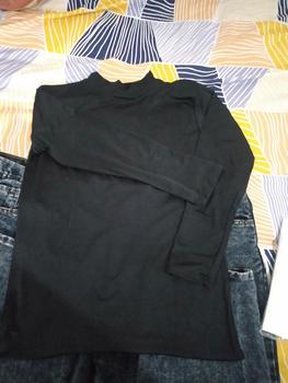 Product Review of Manset baju Jumbo Lengan Panjang Kerah Turtleneck Dalaman Melar Nyaman Spandex Wanita Lembut Atasan Kaos Polos from L**i 0