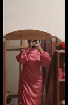 Product Review of andini dress (READY STOK) silk dress pemium velvet satin dress gaun bridesmaids dress serut silk simple kekinian maxmara dress lamaran dress kondangan dress jumbo bigsize upsize from d**w 0