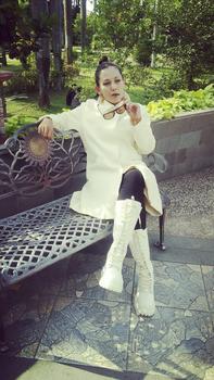 Product Review of PINKEY P052 Sepatu Boots Wanita Sepatu Martin Tinggi Sebetis Shoes from m**r 1