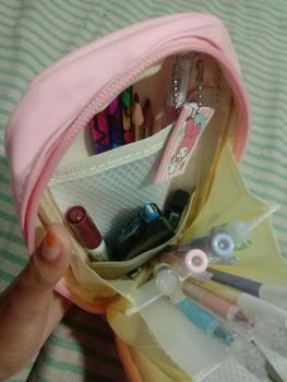 Product Review of Cutie Jumbo Transparent Pencil Case / Korean Style Kotak Tempat Pensil Besar Dengan Resleting / Muat Banyak / Big Capacity With Zipper Blue Brown from 🌷**💫 2