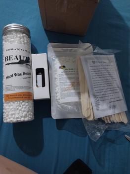Product Review of Hủ 400g Sáp Wax Lông + Que gỗ waxing - Sáp wax dẻo, wax sạch lông cứng, lông tơ Kem from T**n H**g 0