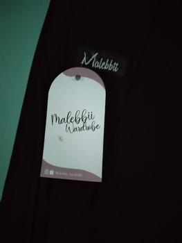 Product Review of French Khimar tangan Renda syari Bahan Wolfis Malebbii Wardrobe hitam jilbab muslim  panjang  karet instan from s**a 0