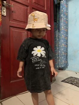 Product Review of Vendom Kids Baju Kaos Anak Washet Laki-Laki / Perempuan Unisex Umur 1-12 Tahun Bahan Cotton 30S Katun Santai Polos Hitam from S**n 0