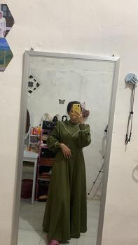 Product Review of claudy dress satin premium - gaun pesta muslimah gaun kondangan dress wanita muslimah dress kondangan lamaran terlaris Nyaman from I** N** A**i 1