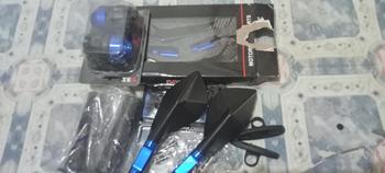 Product Review of Paket 5 Item variasi motor proguard sabit karbon + spion v2 tomok + handgrip domino + karet handle rem + jalu as roda Universal beat mio fino jupiter supra cbr150r nma pcx adv from 𝕯**𝖆 0
